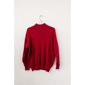 Classic Knitwear Sweater Shirt Red 14-16 turtleneck lambswool Italy